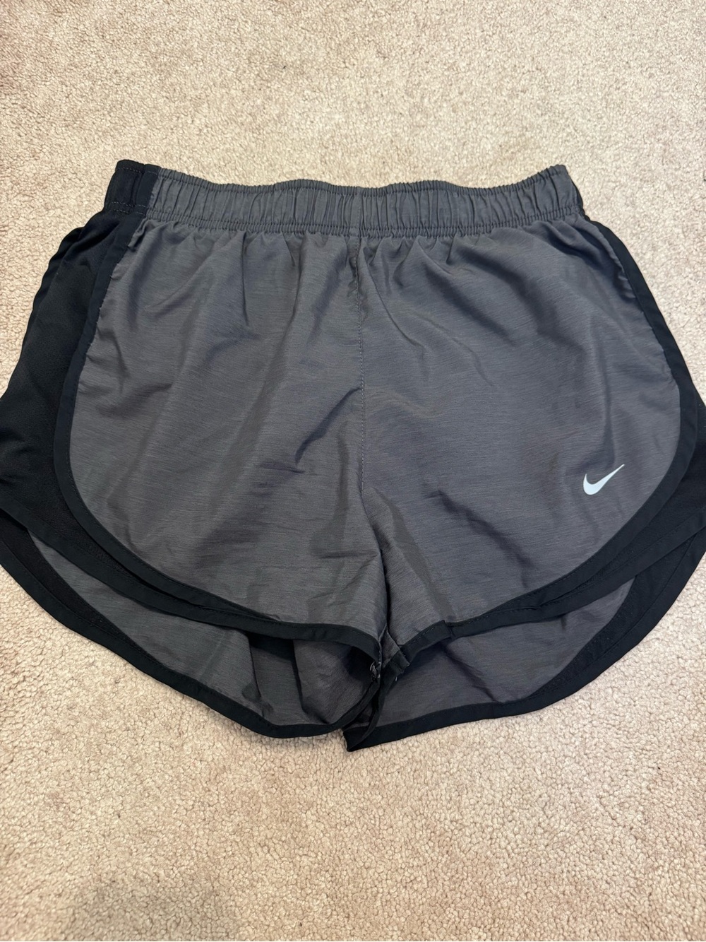 Nike Women's Black and Gray Athletic Running Shorts